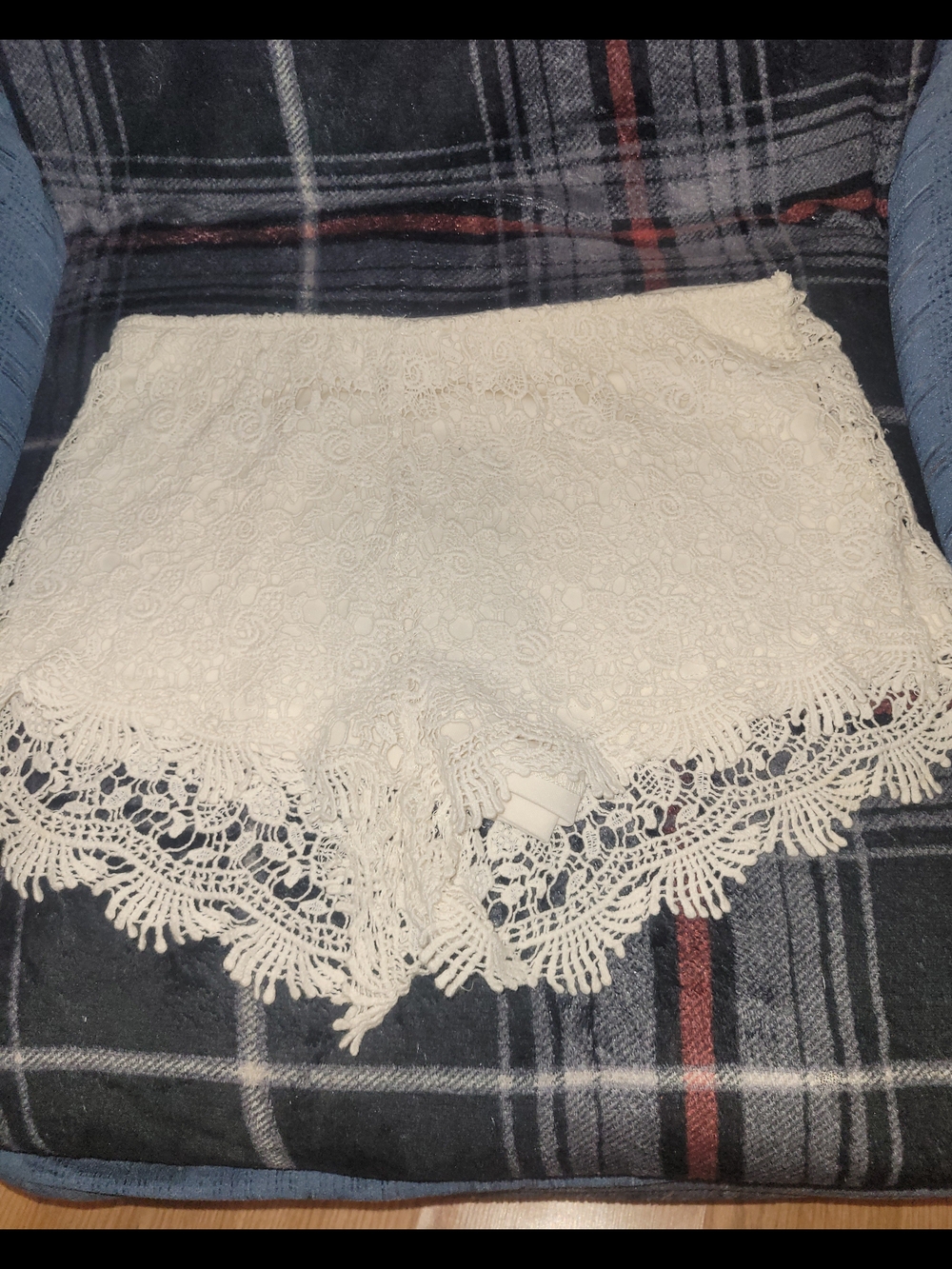 Lace Crochet Festival Shorts in Cream